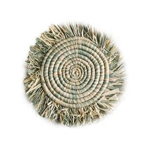 Dessous de verre/napperons ronds naturels faits à la main de haute qualité en jonc de mer ensemble d'accessoires de vaisselle produits d'ustensiles de cuisine - Product Image 3