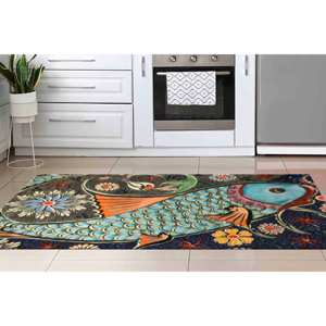 Alfombra con Diseño de Mosaico de Peces: Alfombra Antideslizante Decorativa, Decoración para Salón, Alfombra Delgada de Tela No Tejida - Product Image 4