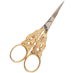 Ciseaux de broderie à coudre vintage antique 4 ''petit nouveau multi-usages plaqué or avec lame en acier inoxydable - Product Image 2