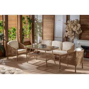 Ensemble de sièges de jardin Sanmarin Cappuccino Collection de meubles d'extérieur élégants - Product Image 2