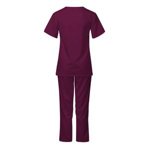 Venta caliente hombres logotipo personalizado bordado enfermería Scrub Set antiarrugas quirúrgico Hospital clínica uniforme Doctor Scrubs traje conjunto - Product Image 2