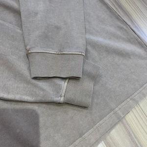 310 Gsm nouveau Style col rond personnalisé à manches longues T-shirt lavé à l'acide poids lourd hommes à manches longues T-shirt pour hommes livraison DDP - Product Image 6