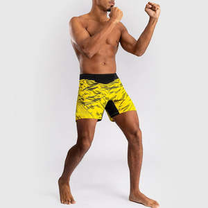 Shorts de sport MMA respirants et extensibles à séchage rapide pour hommes, avec logo personnalisé sur le devant, en polyester, prix d'usine, vente en gros - Product Image 6