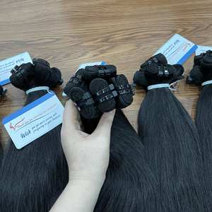 Recién llegado, extensiones de cabello humano Remy virgen de Vietnam de trama dibujada doble, paquete sin procesar, sin enredos, sin desprendimiento, preadherido HD - Product Image 1