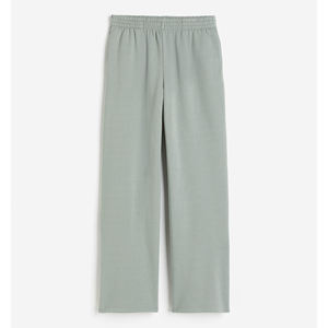 100% haute qualité français éponge matériel Baggy pantalon surdimensionné couleur verte plaine blanc personnalisé broderie Logo Baggy pantalon - Product Image 1