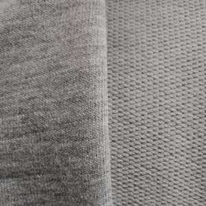 Couleur rose 75% coton 20% polyester % 5 Spandex deux plis polaire tissu éponge tricoté en usine pour le sport Jersey vêtements vêtements - Product Image 2