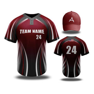 Maillot de baseball personnalisé pour homme 2025 – Qualité supérieure, 180g, respirant, 100% polyester, anti-bactérien, imprimé numérique, manches courtes, col en V - Product Image 2