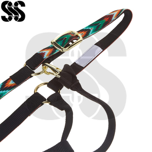 Cabestro Ecuestre Elegante de Alta Calidad en Nailon/Cuero Genuino, Ajustable, con Acolchado Suave y Resistente a la Oxidación - Product Image 6
