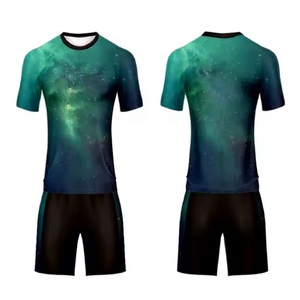Vente en gros 100% polyester uniforme de football pour jeunes combinaison d'entraînement à ajustement rapide personnalisée avec maillot de football à sublimation de couleur unie - Product Image 5