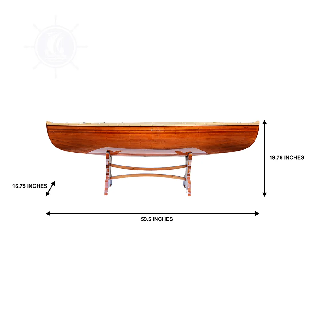 Kanu tisch 5 Fuß Lmax 151 cm - Hand gefertigte Holz möbel