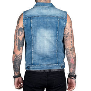 Best Supplier's Premium New Men's <b>Slim</b> Casual Breathable Denim <b>Vest</b> Outerwear in Different Sizes for Summer - Product Image 2