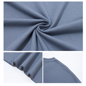 เสื้อยืดผ้าฝ้าย100% โอเวอร์ไซส์สำหรับผู้ชายเสื้อยืดแขนสั้นใส่ได้ทั้งชายและหญิงผ้าแคนวาสสาดไหล่ปล่อยทรงหลวมโลโก้ตามสั่ง - Product Image 3