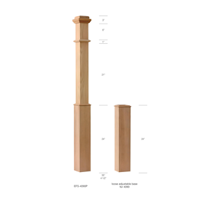 Vente en gros de EFS-4090P en érable dur faciles à installer Capuchon interchangeable Pièces d'escalier en bois massif pour Capuchon d'escalier - Product Image 2