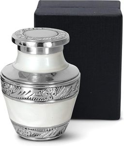 Handmade <b>Large</b> Adult Size Mosaic Aluminium Glass Cremation <b>Urn</b> Individual Tiles Hand Applied Unique Funerals Funeral Supplies - Product Image 3