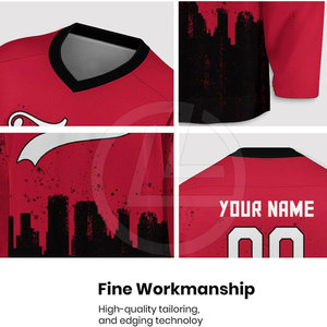 Uniforme de hockey sur glace de conception personnalisée de haute qualité OEM imprimé par transfert de chaleur maillot de hockey sur glace chaussettes fournisseur d'ensembles de vêtements de sport d'équipe - Product Image 5