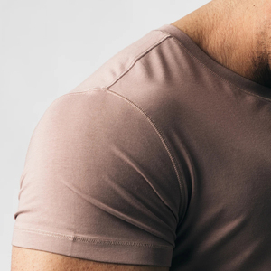 Verano calidad gimnasio Fitness entrenamiento desgaste-Algodón básico correr manga corta cuello redondo moda camiseta para hombres - Product Image 6