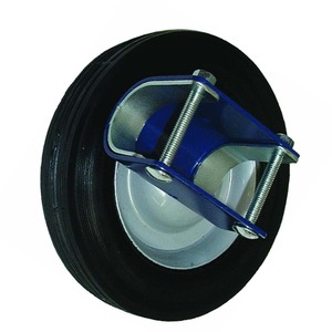 Rueda de puerta SpeeCo para puertas de tubo redondo de 1-5/8 "a 2 pulgadas de diámetro Puertas abiertas y cerradas azules con facilidad Evita la flacidez y el balanceo - Product Image 1