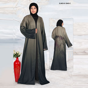 Chaqueta Abaya Larga de Lino con Estampado Digital para Mujer, Estilo Informal, Transpirable y Ligera, Ideal para Fiestas Nocturnas - Product Image 3