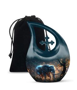 Urna de Metal de caballo para cenizas Urnas de cremación de mujeres para cenizas humanas Mini urnas Hombre adulto Hombre pequeño para cenizas humanas Tamaño personalizado - Product Image 1