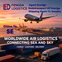 Service de logistique et d'expédition de conteneurs aériens vers l'aéroport de Lulea en Suède, agent de dédouanement, suivi complet