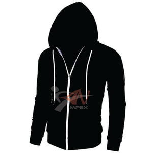 คุณภาพสูงที่กําหนดเองการพิมพ์โลโก้ผู้ชายซิป Hoodie วัสดุที่กําหนดเองยืดหยุ่นผู้ชายเสื้อสเวตเตอร์ Hoodie - Product Image 3