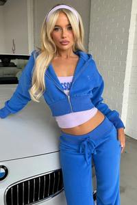 Chándales de mujer, 2 piezas, sudaderas con cremallera de punto de gofres de entrenamiento con pantalones acampanados, chándales informales para mujer, ropa - Product Image 6