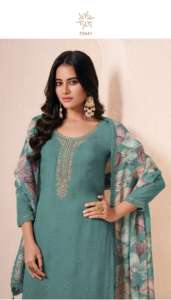 Salwar Kameez ethniques indiens et pakistanais de qualité supérieure en organza lourd avec dupatta et broderies, vente en gros directement de l'usine - Product Image 2