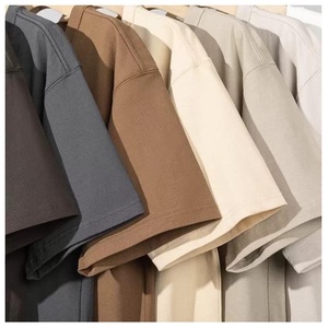 Camiseta de algodón de un solo jersey de 220 Gsm hecha a medida Unisex de gran tamaño para hombres/mujeres ropa de punto de talla grande posición de logotipo frontal - Product Image 3