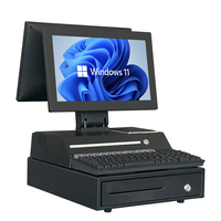 14/15,6 inch complete scanner- en printer-desktop POS-systeem kassa-apparaat voor supermarkten, apotheek en fruitwinkels