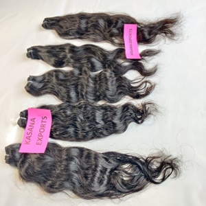 Cutícula India sin procesar alineada 100% Natural Virgin Raw bundle cabello negro mujeres máquina doble trama extensiones de cabello humano - Product Image 2