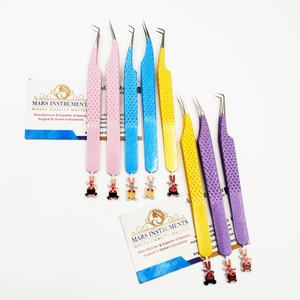 Pinces à cils pour extensions de cils, pinces à cils professionnelles à pointe en fibre, pinces à cils de précision pour extensions de cils, pinces à cils Bratz Girls - Product Image 6