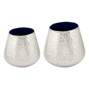 Maceta Redonda de Aluminio con Acabado Plateado, Estilo Clásico Martillado, para Plantas, Decorativa para Hogar y Jardín - Product Image 4