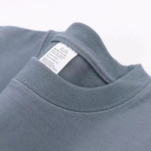 Custom t Shirt Men's 100% Cotton <b>Tshirt</b> Luxury Quality Rib O-neck Blank Drop Shoulder Streetwear Oversize T-shirt for men - Product Image 4