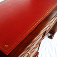 MEUBLE DE REPRODUCTION ANTIQUE CHIPPENDALE BUREAU PARTENAIRE BUREAU EN BOIS MASSIF ACAJOU INDONÉSIE