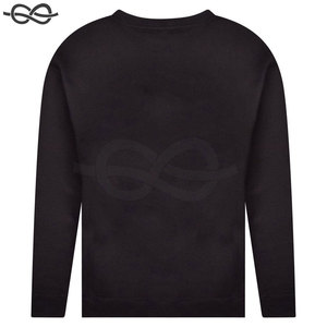 100% algodón Regular Fit cuello redondo Color negro sudadera estampado francés Terry en blanco de gran tamaño Streetwear sudadera - Product Image 2