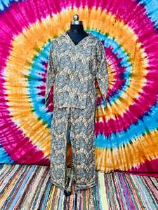 Conjunto de pijama de pantalón de manga larga de primavera y otoño para mujer, conjunto de ropa de casa de mujer de gama alta de estilo francés informal de algodón - Product Image 3