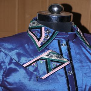 Camisas ecuestres ostentosas de cristal de tafetán de alta calidad, diseño único cómodo, accesorios de juego de equitación occidental - Product Image 3