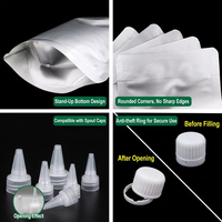 Pochettes à bec verseur personnalisables, durables, écologiques, biodégradables, réutilisables, thermoscellables, 100 pièces en PE pour l'emballage alimentaire liquide