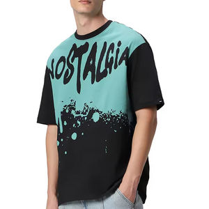 Vêtements pour hommes T-shirts à manches courtes vêtements d'été en coton de haute qualité OEM Chemise de couleur unie respirante personnalisée style rue - Product Image 2