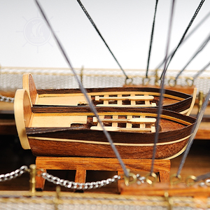 Réplica Náutica de Madera de Cedro del HMS Victory, Decoración Antigua Coleccionable, Regalo Temático, Soporte de Exhibición para Hogar u Oficina, Artesanía - Product Image 5