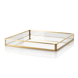 Finest Quality Metal and Glass Vanity <b>Tray</b> Hot Selling Customized Shape Size <b>Jewelry</b> <b>Tray</b> From India Ideal for Wedding Events - Product Image 6