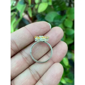 Citrine Floral <b>Ring</b> <b>925</b> Sterling <b>Silver</b> Handmade Flower Gemstone <b>Ring</b> Wholesale Jewelry Supplier - Product Image 6