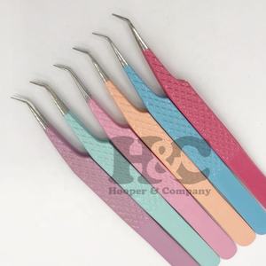 Pinzas profesionales Visón sostenible Pinzas de pestañas de acero inoxidable de 45 grados Herramienta de extensión de pestañas postizas de visón sostenible - Product Image 5