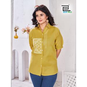 Nouvelle Kurti en coton brodé gaufré exclusif Maruti Fashion pour femme, prêt-à-porter, décontracté, pour le bureau, style indien pakistanais - Product Image 1