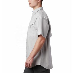 Camisa informal de estilo Safari para hombre de algodón 100%, ropa a granel de otoño, ropa mixta, fardo de manga corta, camisa de gran tamaño para exteriores de Color sólido - Product Image 2