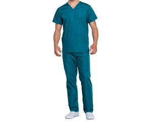 ชุดยูนิฟอร์มพยาบาลหญิงคุณภาพพรีเมียม ดีไซน์ทันสมัย ผลิตจากผ้าทอ 72% โพลีเอสเตอร์ 21% เรยอน 7% สแปนเด็กซ์ - Product Image 3