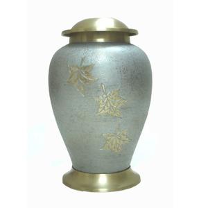 Urna Funeraria Americana para Adultos, Elegante Urna de Metal para Cenizas con Detalle de Hojas de Arce - Product Image 4
