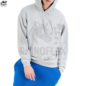 เสื้อฮู้ดดี้โอเวอร์ไซส์ผ้าฝ้ายแท้ 100% คุณภาพสูง สีตามสั่ง ย้อมสีพื้น สำหรับฤดูหนาว แบบยูนิเซ็กซ์ พร้อมโลโก้ตามสั่ง - Product Image 5