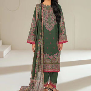Индийско-пакистанский женский повседневный костюм-тройка (сальвар-камиз) из легкого и комфортного материала, с дупаттой, стильный, все размеры в наличии - Product Image 1