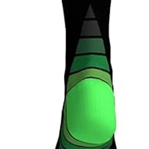 Chaussettes décontractées de qualité supérieure, antibactériennes, design personnalisé, respirantes, écologiques, légères, couleurs noir et vert - Product Image 2